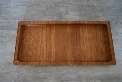 Прямоугольная тарелка для закусок из дуба, 23×9 см от мастерской DIVIRO